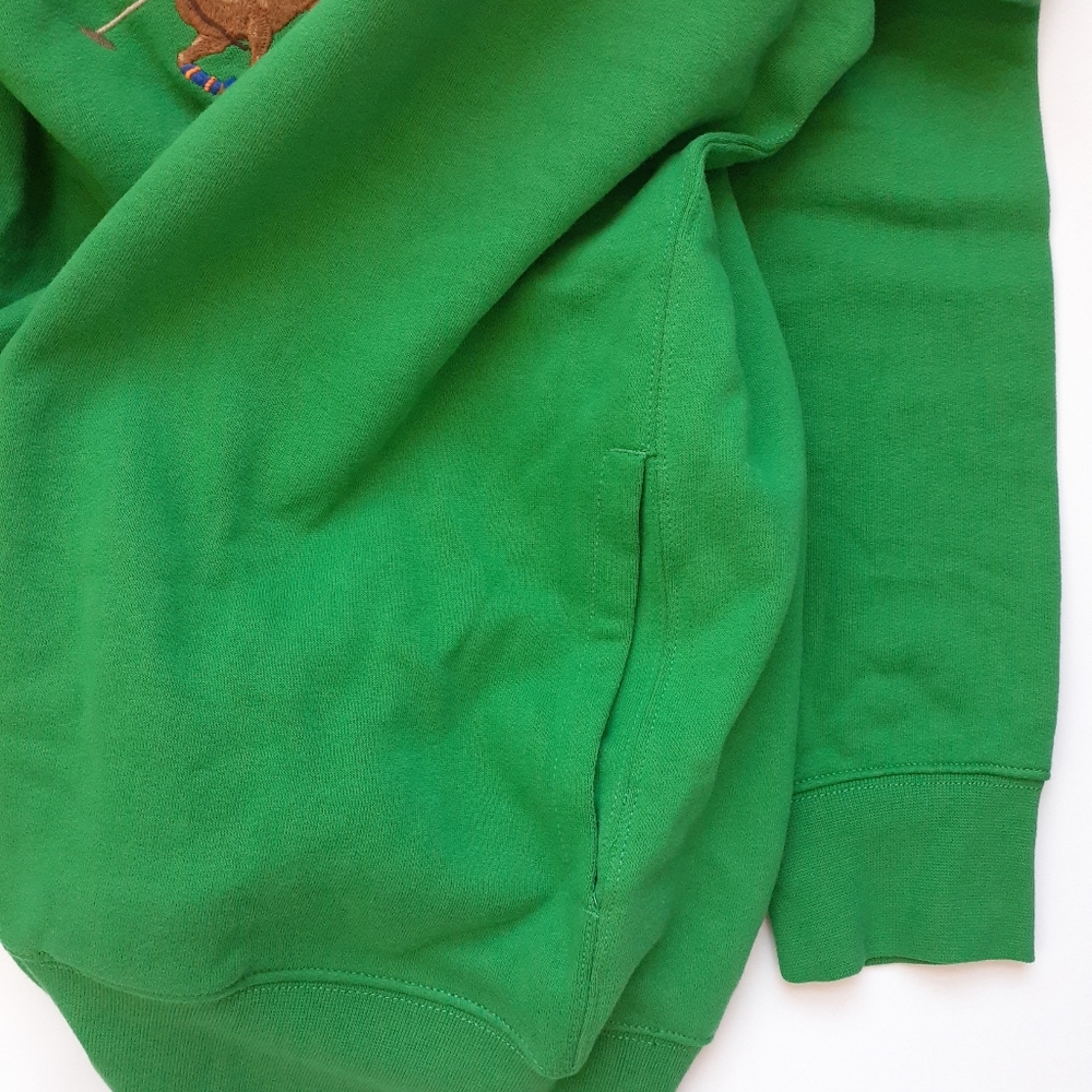Polo Ralph Lauren Men's Big & Tall LT Equestrian Triple Pony Player Hoodie Green - Picture 8 of 10